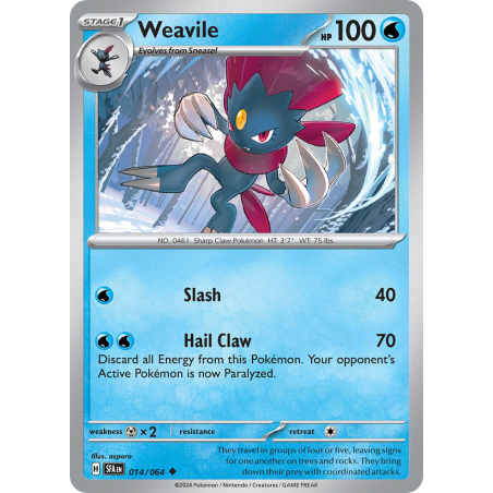 Weavile (Uncommon/Reverse Holofoil) – SV6.5 Shrouded Fable | Carta POKEMON en México