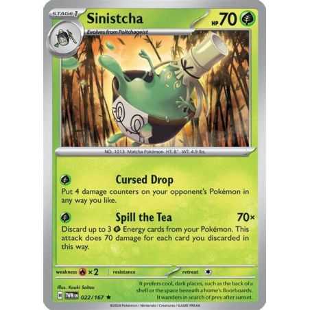 Sinistcha (Rare/Reverse Holofoil) – SV6 Twilight Mascarade | Carta POKEMON en México