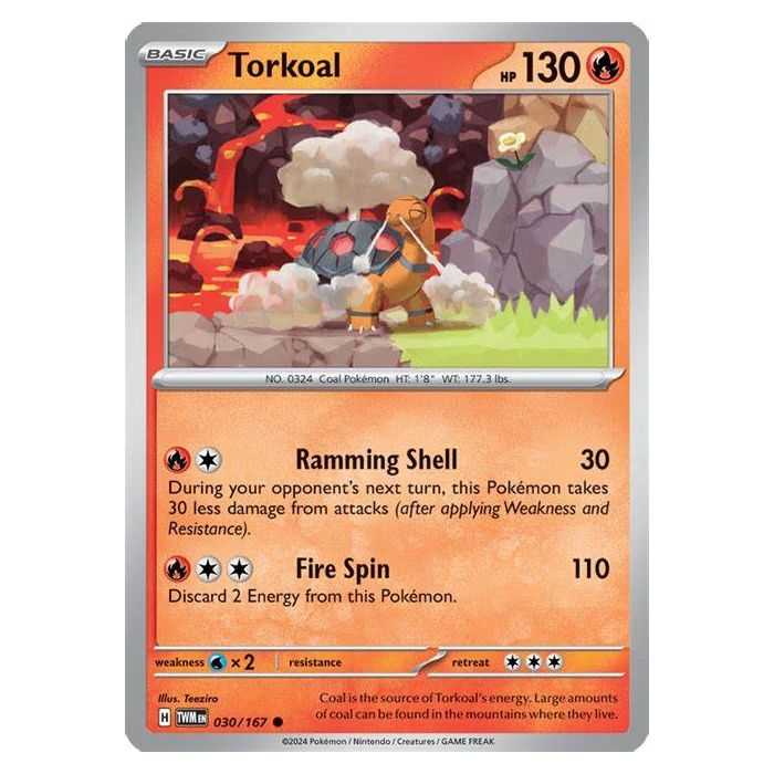 Torkoal (Common/Reverse Holofoil) – SV6 Twilight Mascarade | Carta POKEMON en México