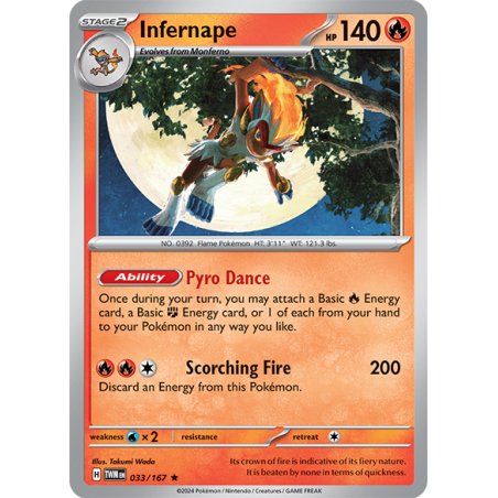 Infernape (Rare/Reverse Holofoil) – SV6 Twilight Mascarade | Carta POKEMON en México