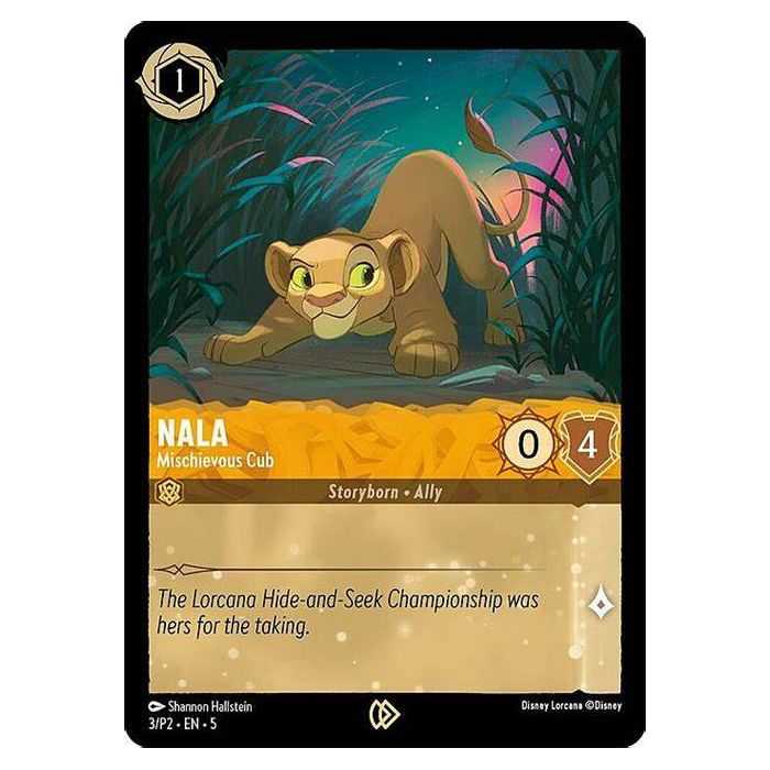 Nala - Mischievous Cub - (Uncommon/Cold Foil) – Shimmering Skies | Carta LORCANA en México