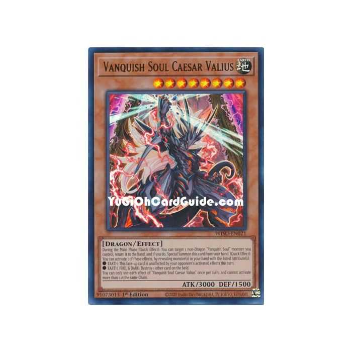 Vanquish Soul Caesar Valius (Collector Rare) – Wild Survivors | Carta YUGIOH en México
