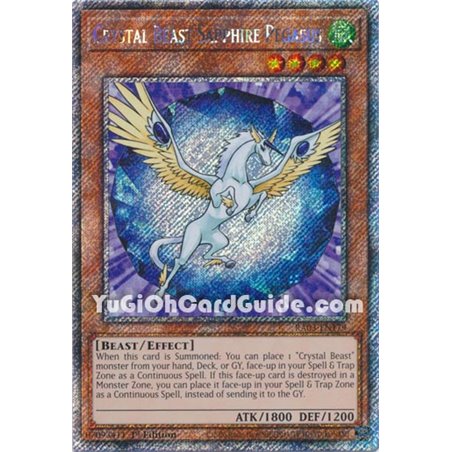 Crystal Beast Sapphire Pegasus (Quarter Century Secret Rare)