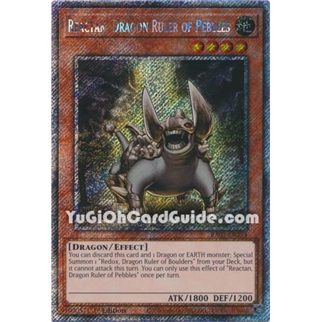 Reactan, Dragon Ruler of Pebbles (Platinum Secret Rare)