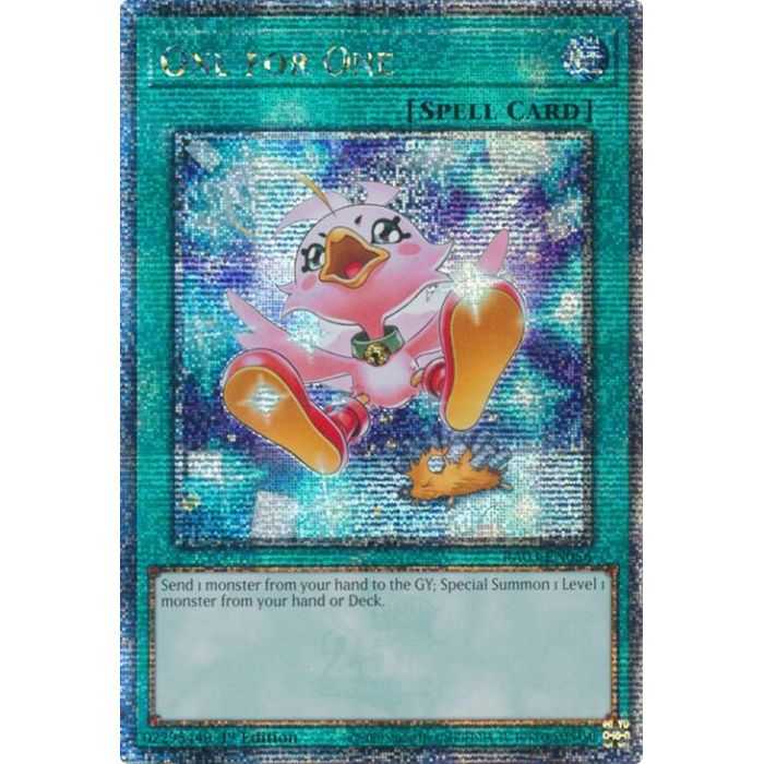 One for One (Alternate Art) (Quarter Century Secret Rare) – Quarter Century Bonanza | Carta YUGIOH en México