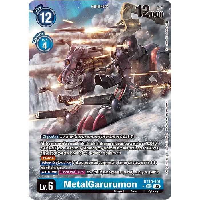 MetalGarurumon (Alternate Art) – BT15 Exceed Apocalypse | Carta DIGIMON en México