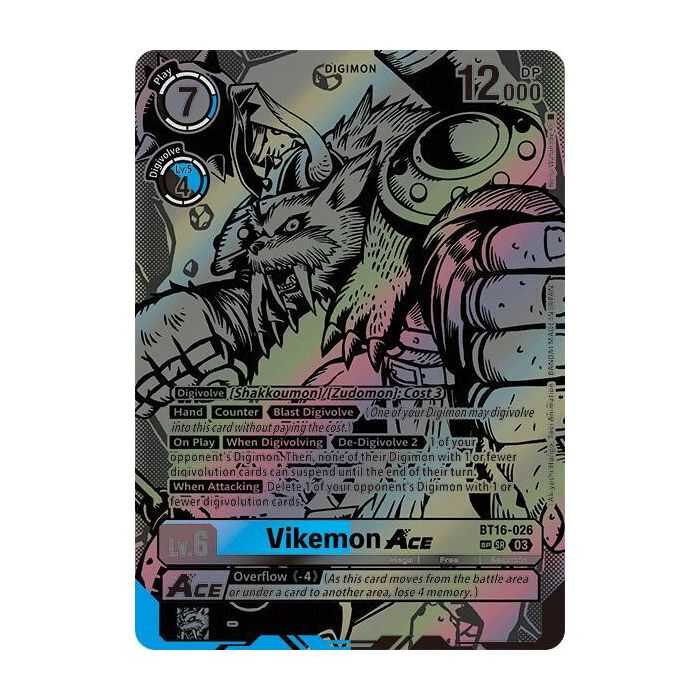 Vikemon Ace (Textured) – BT16 Beginning Observer | Carta DIGIMON en México