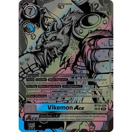 Vikemon Ace (Textured) – BT16 Beginning Observer | Carta DIGIMON en México