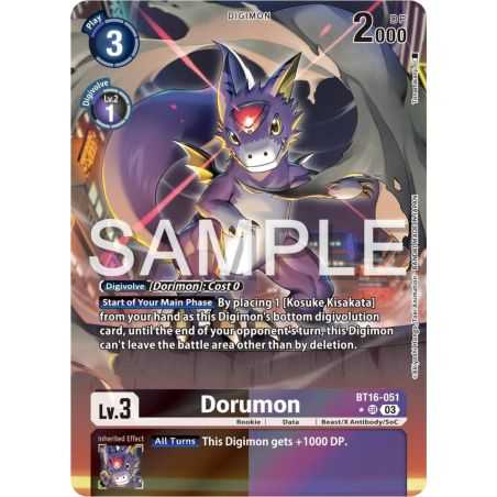 Dorumon (Alternate Art) – BT16 Beginning Observer | Carta DIGIMON en México