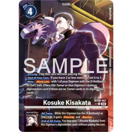 Kosuke Kisakata (Alternate Art) – BT16 Beginning Observer | Carta DIGIMON en México