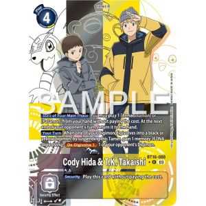 Cody Hida and T.K. Takaishi (Alternate Art) – BT16 Beginning Observer | Carta DIGIMON en México