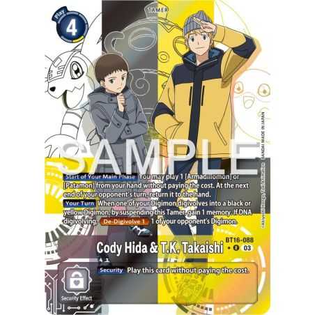 Cody Hida and T.K. Takaishi (Alternate Art) – BT16 Beginning Observer | Carta DIGIMON en México