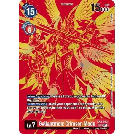 Gallantmon: Crimson Mode (Textured) – BT18-19 Special Booster 2.0 | Carta DIGIMON en México