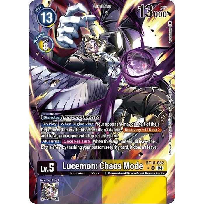 Lucemon: Chaos Mode (Alternate Art) – BT18-19 Special Booster 2.0 | Carta DIGIMON en México