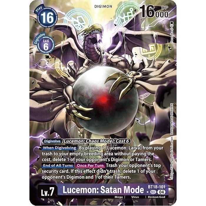 Lucemon: Satan Mode (Alternate Art) – BT18-19 Special Booster 2.0 | Carta DIGIMON en México