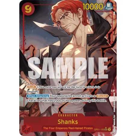 Shanks (Secret Rare) (Alternate Art) (PRB-01) – OP1 Romance Dawn | Carta ONE PIECE en México