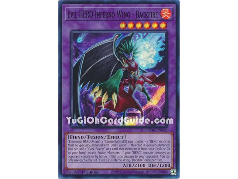 Evil HERO Inferno Wing - Backfire (Super Rare)