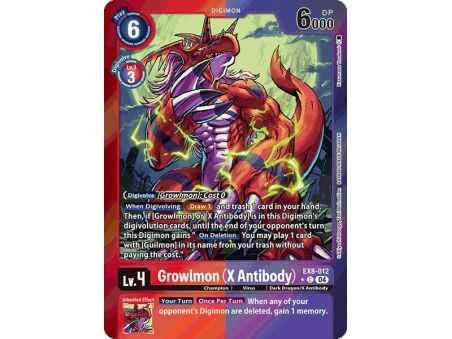 Growlmon (X Antibody) (Limited Foil) – EX08 Chain of Liberation | Carta DIGIMON en México