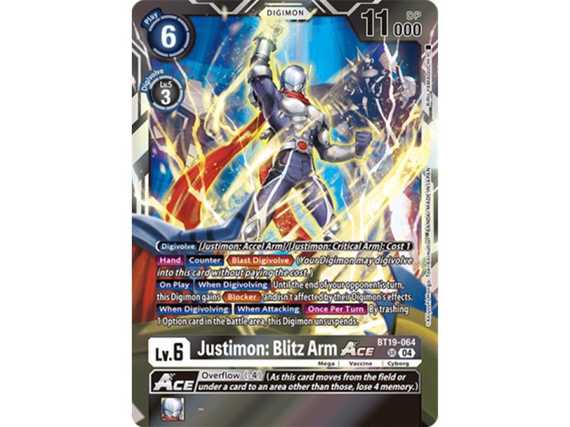Justimon: Blitz Arm ACE (Super Rare)