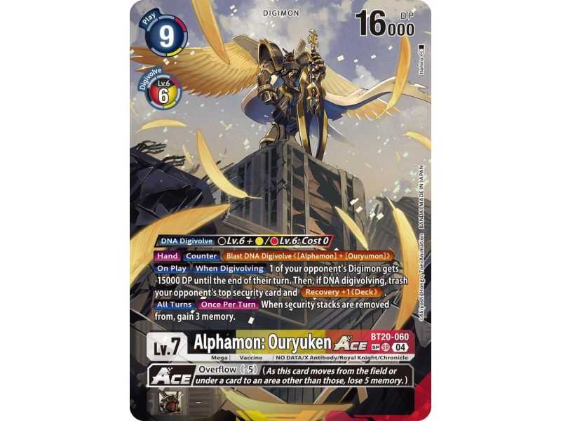 Alphamon: Ouryuken ACE (Textured) – BT19-20 Special Booster 2.5 | Carta DIGIMON en México