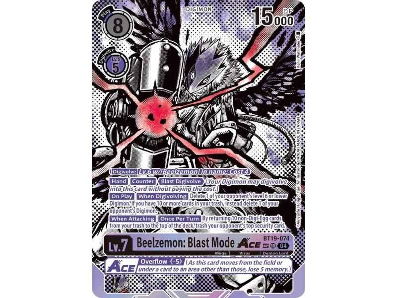 Beelzemon: Blast Mode ACE (Textured) – BT19-20 Special Booster 2.5 | Carta DIGIMON en México
