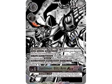 Justimon: Blitz Arm ACE (Textured) – BT19-20 Special Booster 2.5 | Carta DIGIMON en México