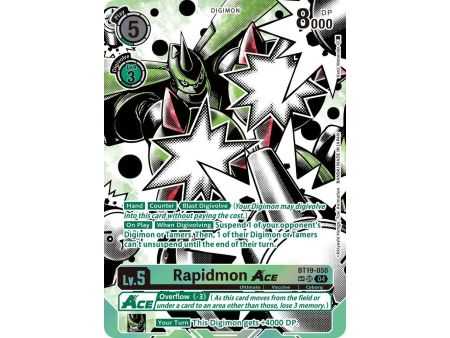 Rapidmon ACE (Textured) – BT19-20 Special Booster 2.5 | Carta DIGIMON en México