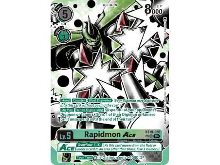 Rapidmon ACE (Textured) – BT19-20 Special Booster 2.5 | Carta DIGIMON en México