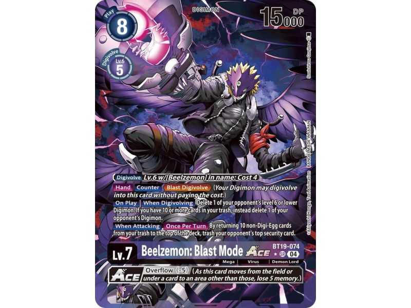 Beelzemon: Blast Mode ACE (Alternate Art) – BT19-20 Special Booster 2.5 | Carta DIGIMON en México