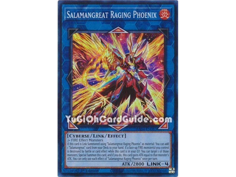 Salamangreat Raging Phoenix (Quarter Century Secret Rare)