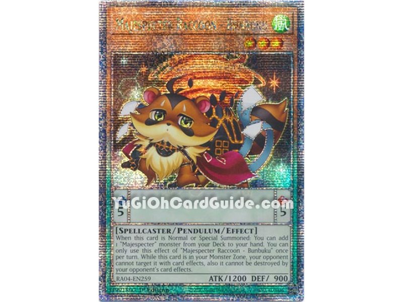 Majespecter Raccoon - Bunbuku (Platinum Secret Rare)