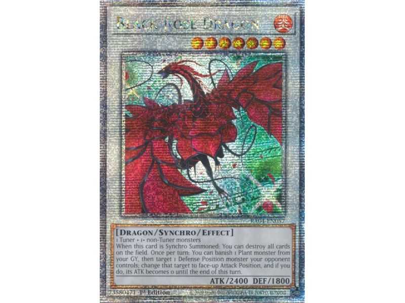 Black Rose Dragon (Alterante Artwork) (Quarter Century Secret Rare) – YGO Quarter Century Stampede | Carta YUGIOH en México