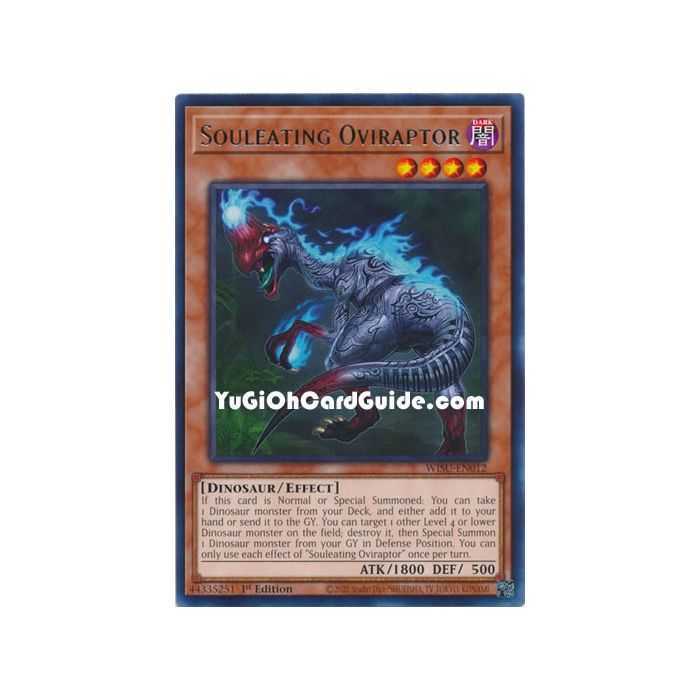 Souleating Oviraptor (Collector Rare) – Wild Survivors | Carta YUGIOH en México