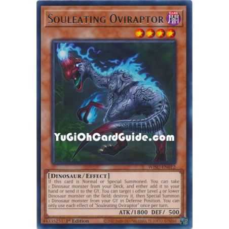 Souleating Oviraptor (Collector Rare) – Wild Survivors | Carta YUGIOH en México