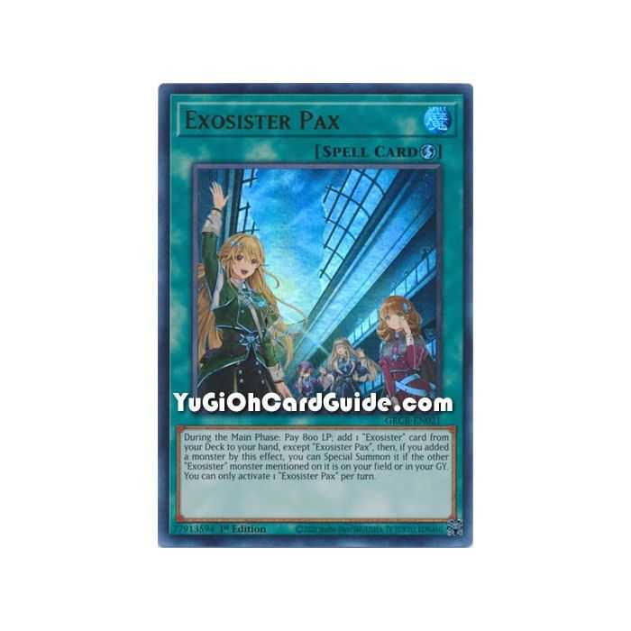 Exosister Pax (Collector's Rare) – The Grand Creators | Carta YUGIOH en México
