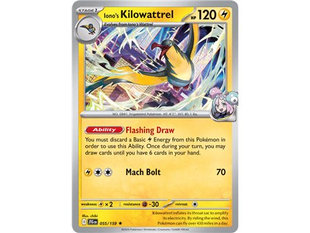 Iono's Kilowattrel (Rare/Holofoil)