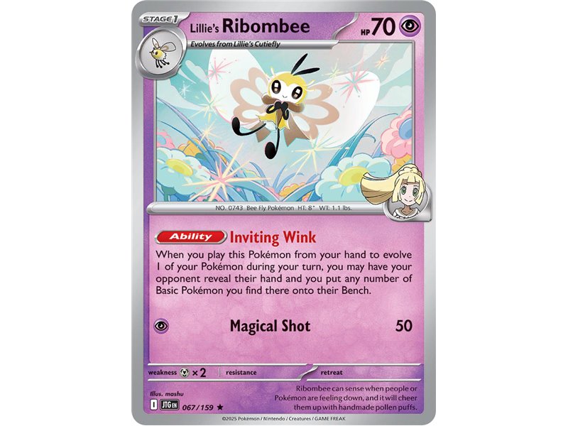 Lillie's Ribombee (Rare/Reverse Holofoil)