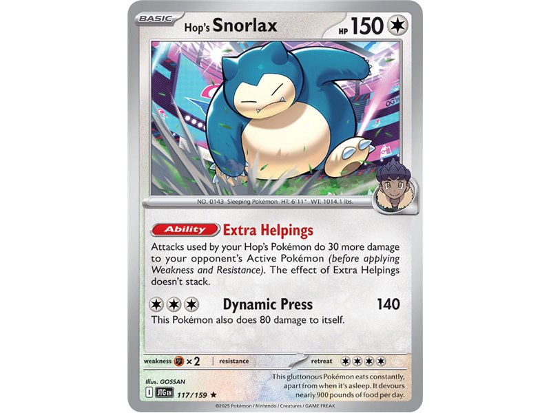 Hop's Snorlax (Rare/Reverse Holofoil)