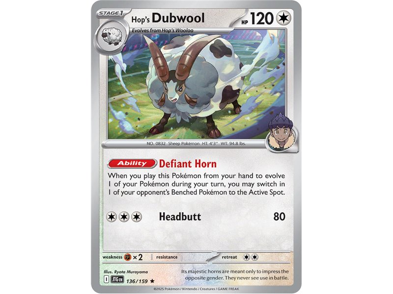 Hop's Dubwool (Rare/Reverse Holofoil)
