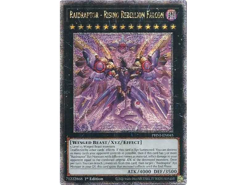 Raidraptor - Rising Rebellion Falcon (Quarter Century Secret Rare) – Phantom Nightmare | Carta YUGIOH en México