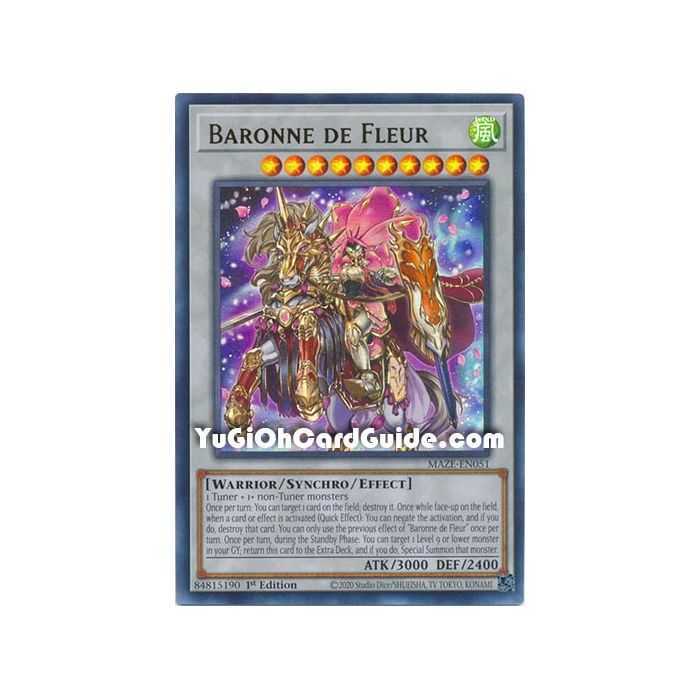 Baronne de Fleur (Collector's Rare) – Maze of Memories | Carta YUGIOH en México