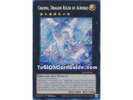 Chasma, Dragon Ruler of Auroras (Quarter Century Secret Rare)
