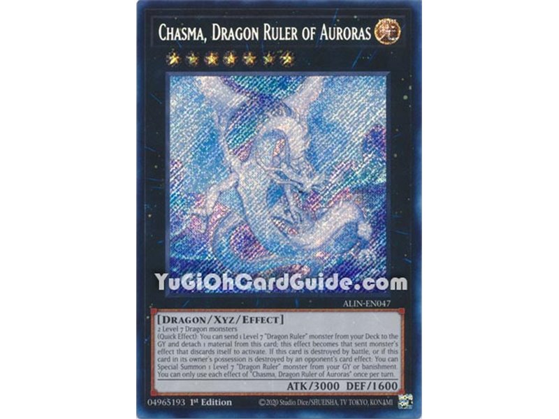 Chasma, Dragon Ruler of Auroras (Quarter Century Secret Rare)