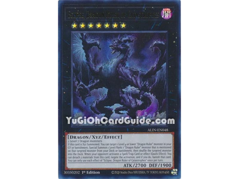 Eclipse, Dragon Ruler of Catastrophes (Quarter Century Secret Rare)