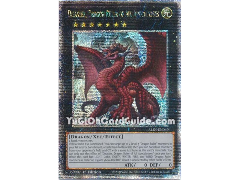 Disaster, Dragon Ruler of All Apocalypses (Quarter Century Secret Rare)