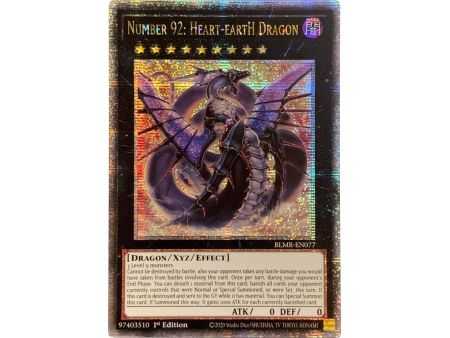 Number 92: Heart-eartH Dragon (Quarter Century Secret Rare) – Battle of Legends Mounstros Revenge | Carta YUGIOH en México