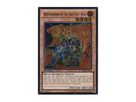 Brotherhood of the Fire Fist - Bear (Ultimate Rare) – Cosmo Blazer | Carta YUGIOH en México