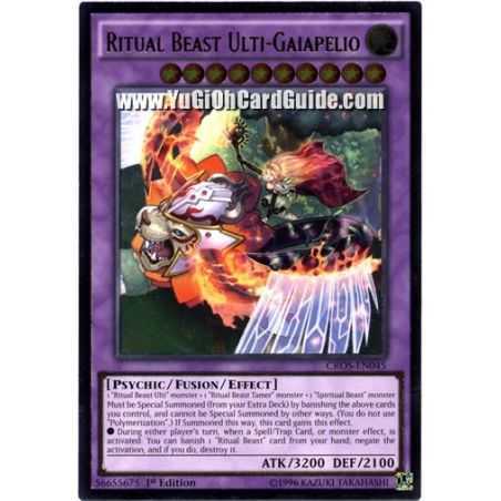 Ritual Beast Ulti-Gaiapelio (Ultimate Rare) – Crossed Souls | Carta YUGIOH en México