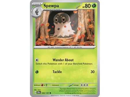 Spewpa (Common/Reverse Holofoil) – SV8 Surging Sparks | Carta POKEMON en México