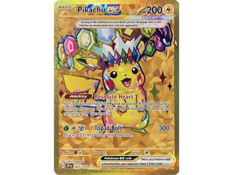 Pikachu ex (Hyper Rare) – SV8 Surging Sparks | Carta POKEMON en México